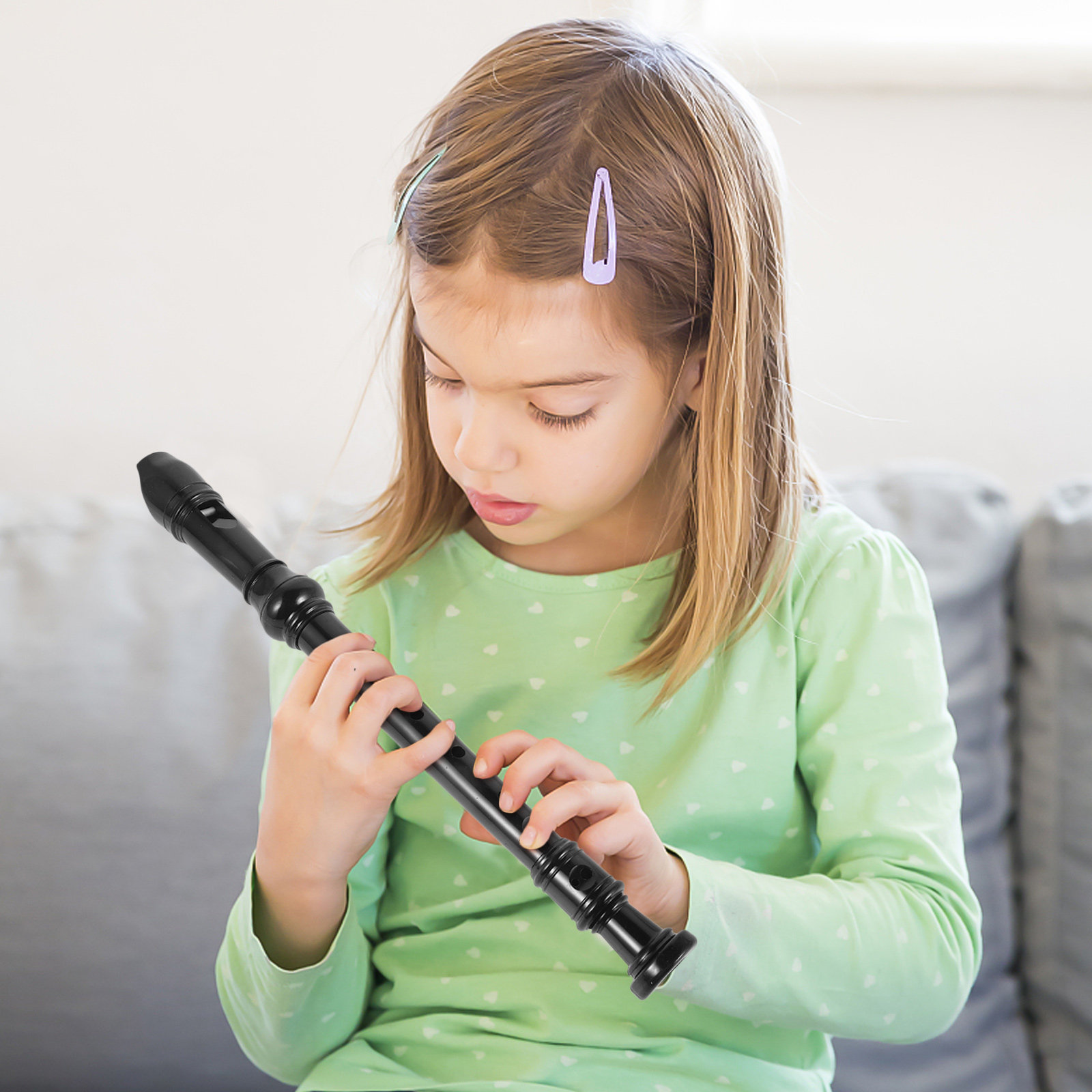 8 Hole Black Transparent ABS R - огляд і ціна Soprano Recorder Plastic