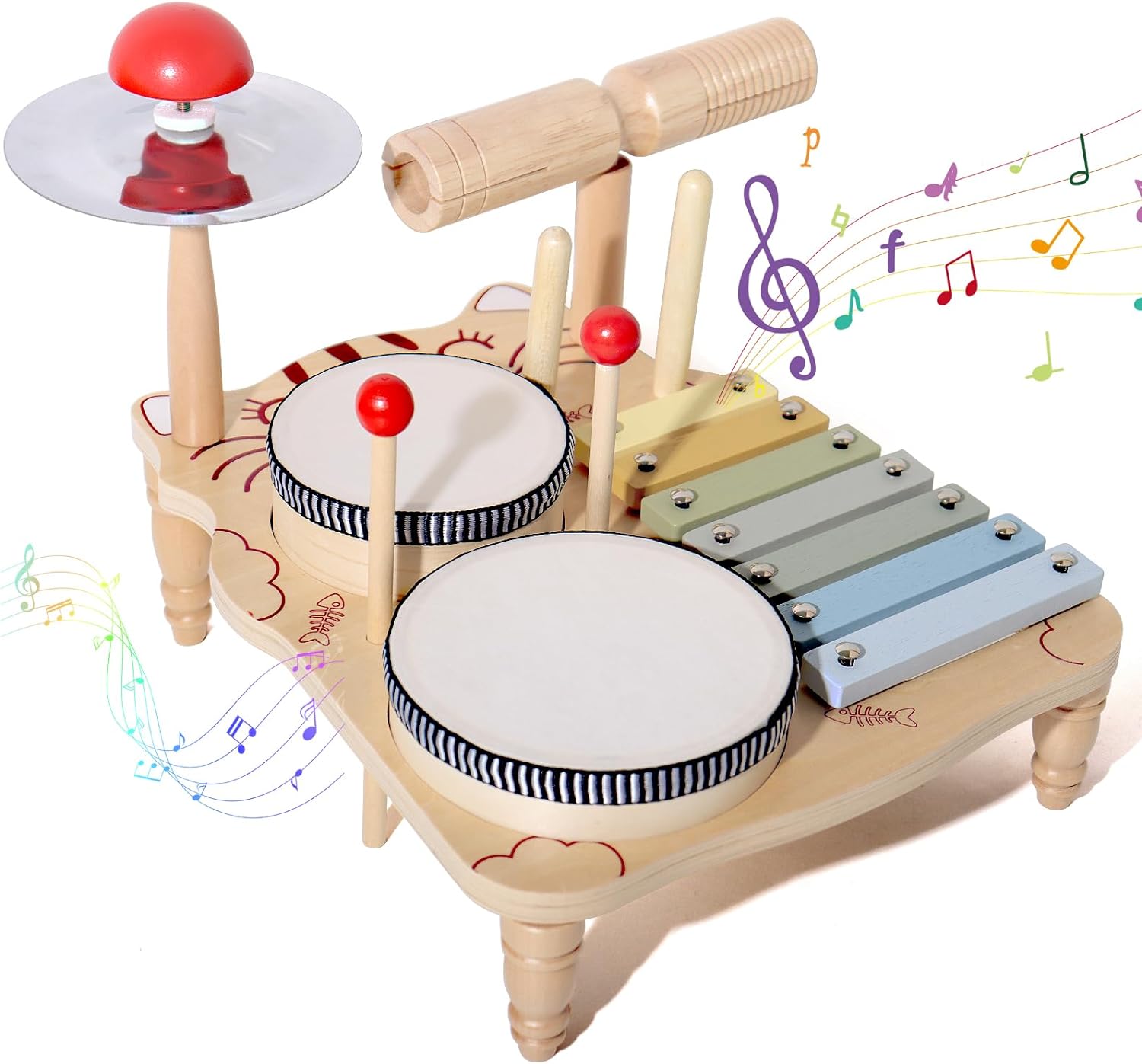 Wooden Xylophone Drum Set For  - огляд і ціна Musical Instrument Harmonium