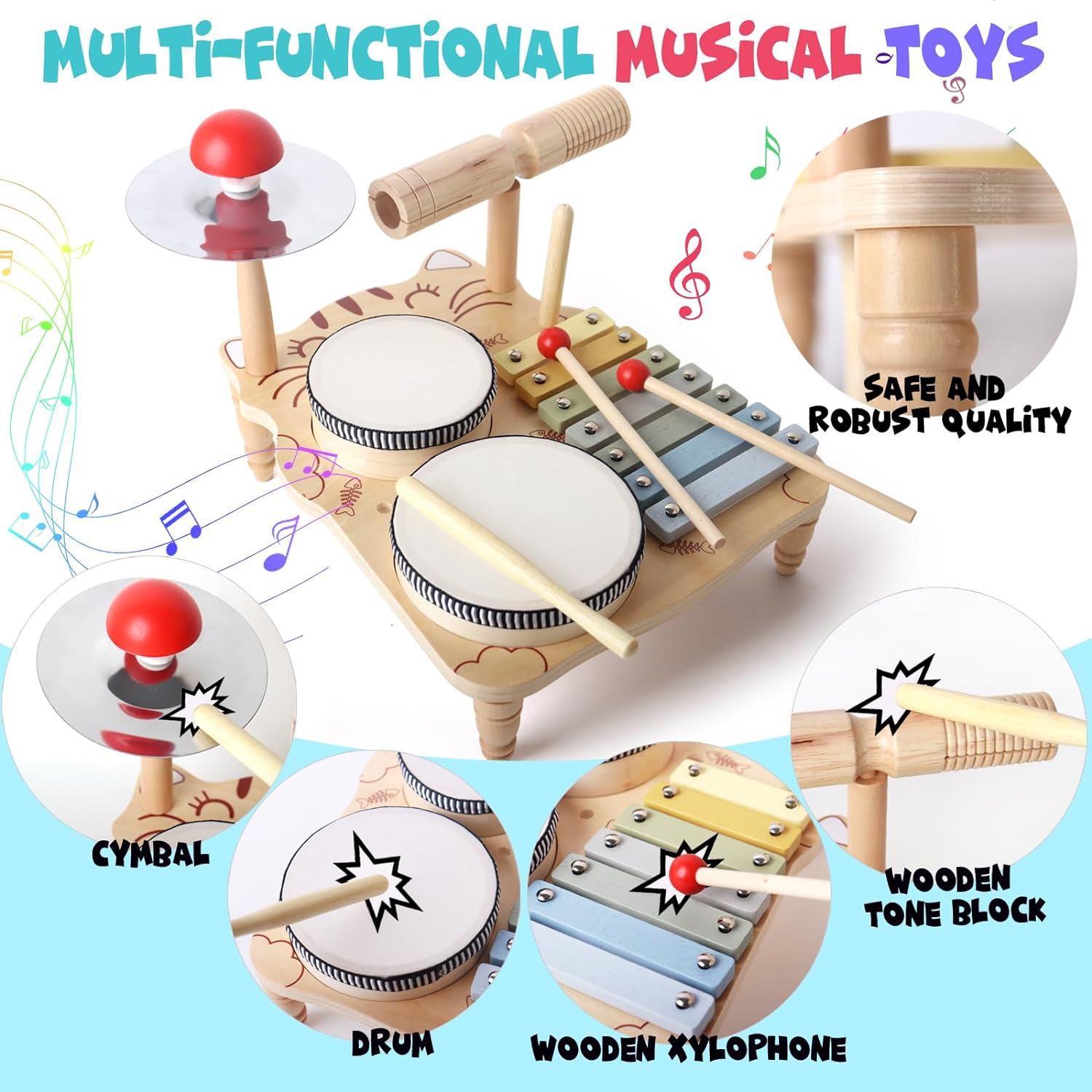 Wooden Xylophone Drum Set For  - огляд і ціна Musical Instrument Harmonium