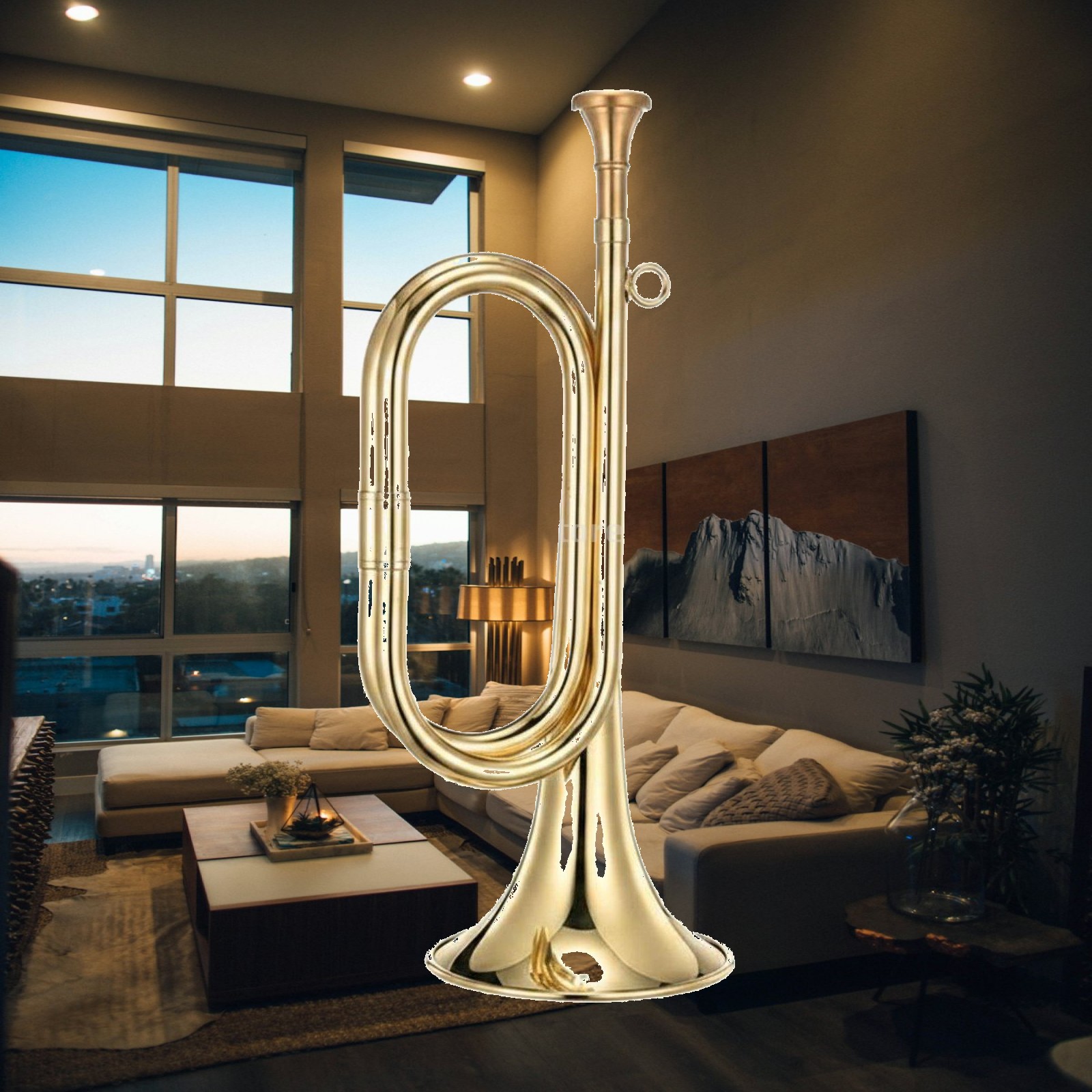 Brass Musical Horn Portable Ca - огляд і ціна Musical Instrument Bugle
