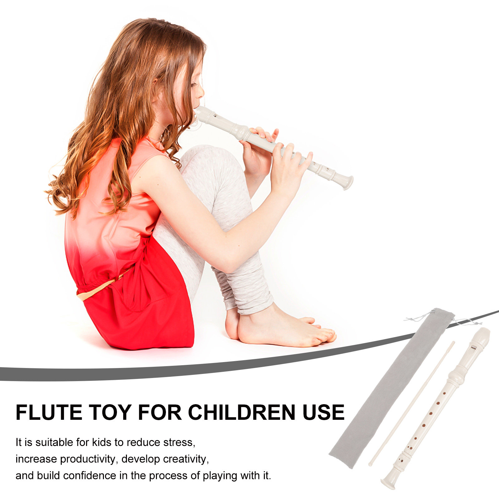 1Set 8-Hole Clarinet for Kids  - огляд і ціна Soprano Recorder Plastic